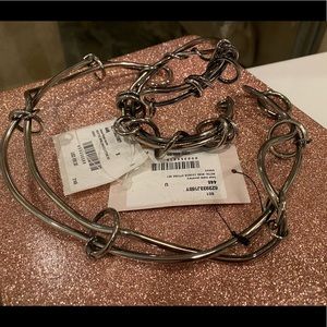 Alexander McQueen choker and wrap bracelet set